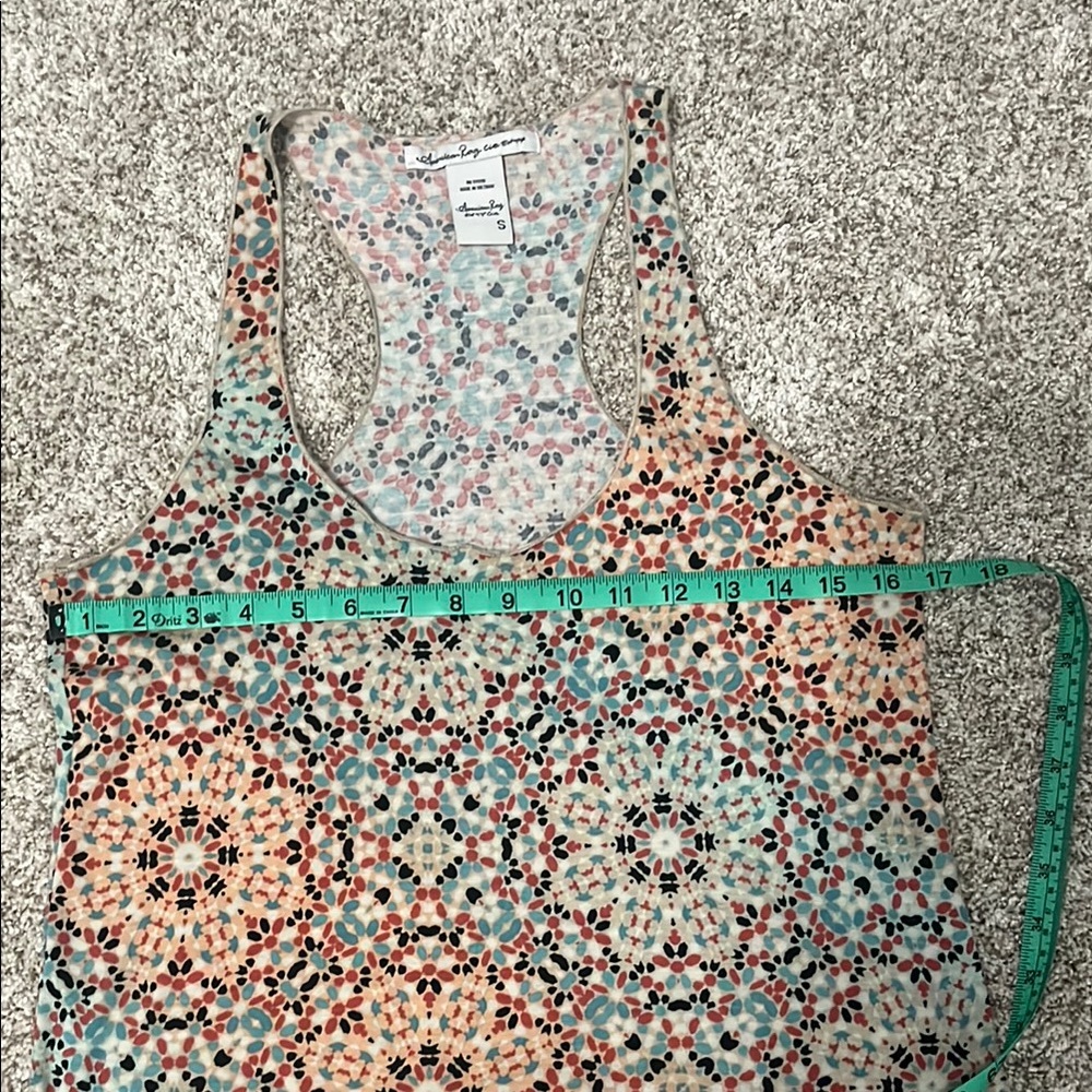 American Rag- Multicolor Patterned Women's Racerback Tank Top - Picture 4 of 5